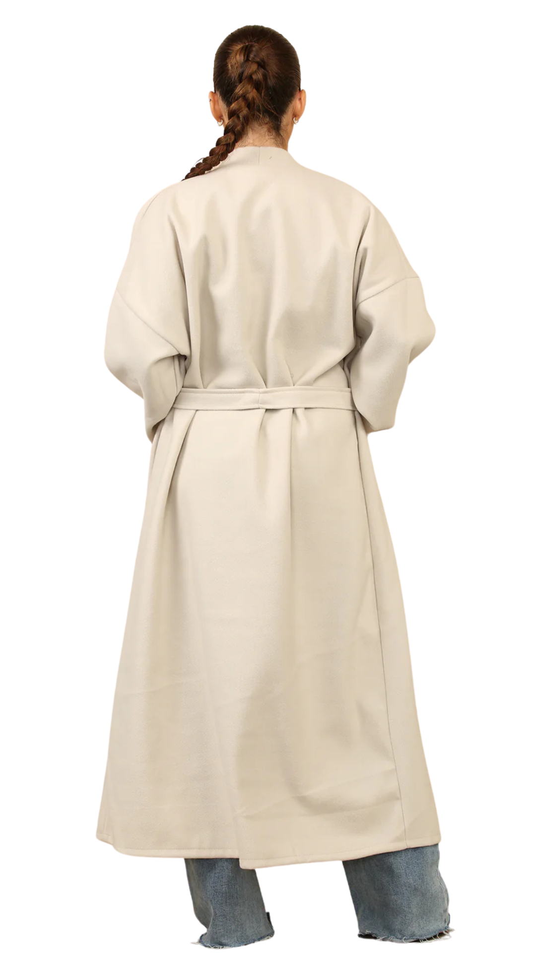 GOLDEN GRACE BELTED COAT - BEIGE