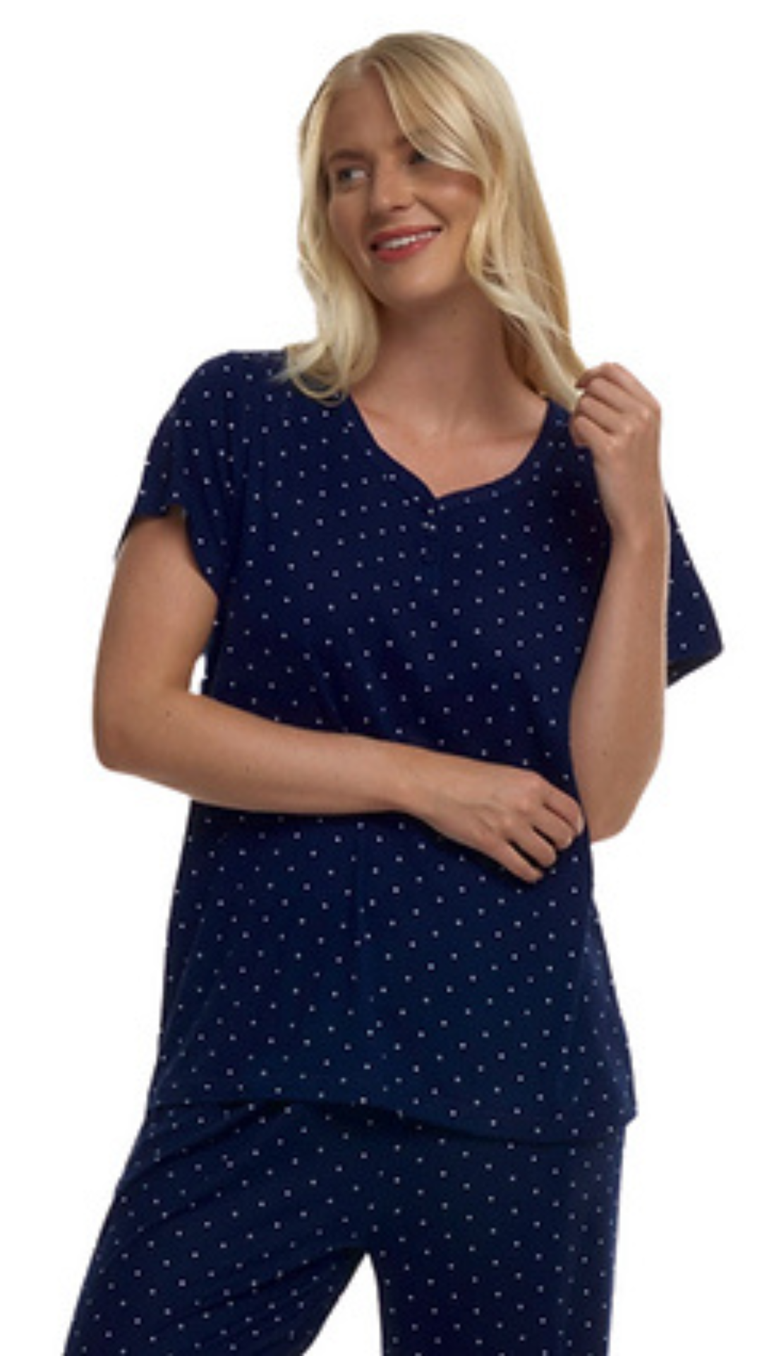 PYJAMA POLKA SET - NAVY