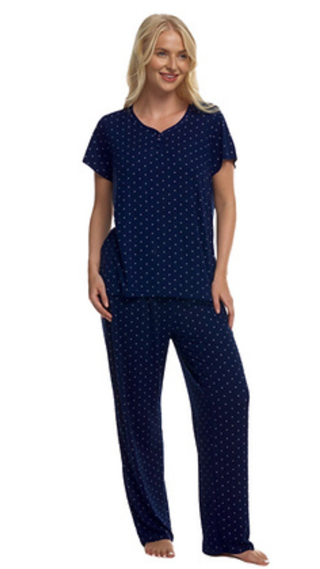 PYJAMA POLKA SET - NAVY